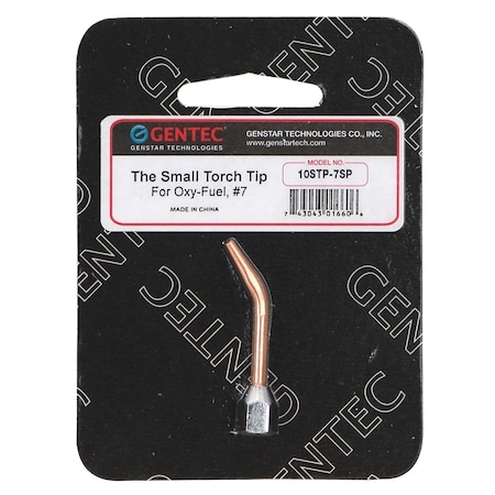Gentec THE SMALL TORCH OXY-FUEL TIPS, Oxy-Fuell Tip#7, Small Torch 10STP-7SP